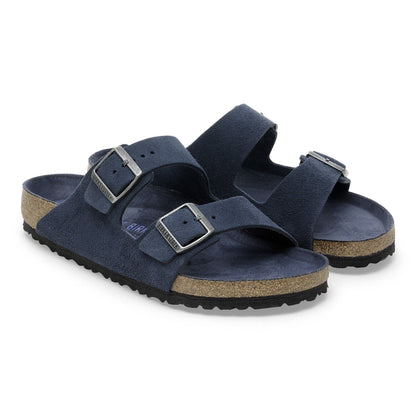 Arizona Soft Footbed Suede Leather in Color New Navy Tonal | Birkenstock