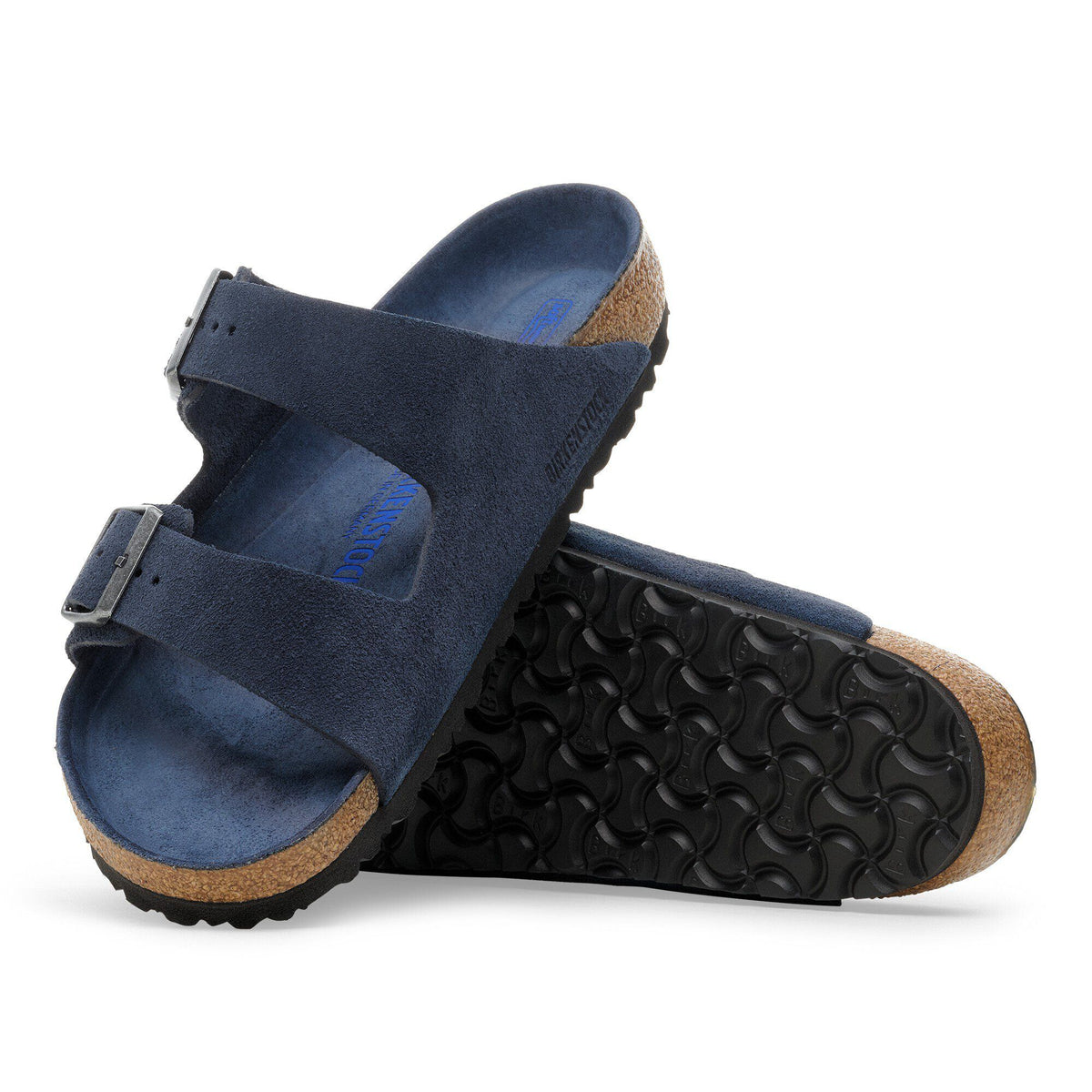 Arizona Soft Footbed Suede Leather in Color New Navy Tonal | Birkenstock