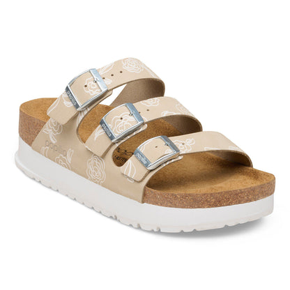 Florida Flex Platform Nubuck Leather in Color Oyster Flower | Birkenstock