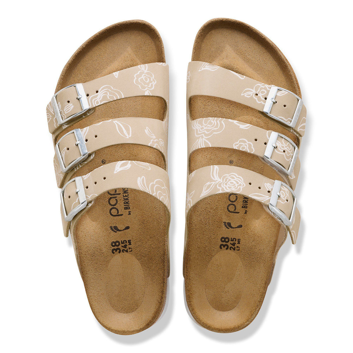 Florida Flex Platform Nubuck Leather in Color Oyster Flower | Birkenstock