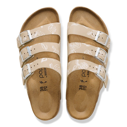 Florida Flex Platform Nubuck Leather in Color Oyster Flower | Birkenstock