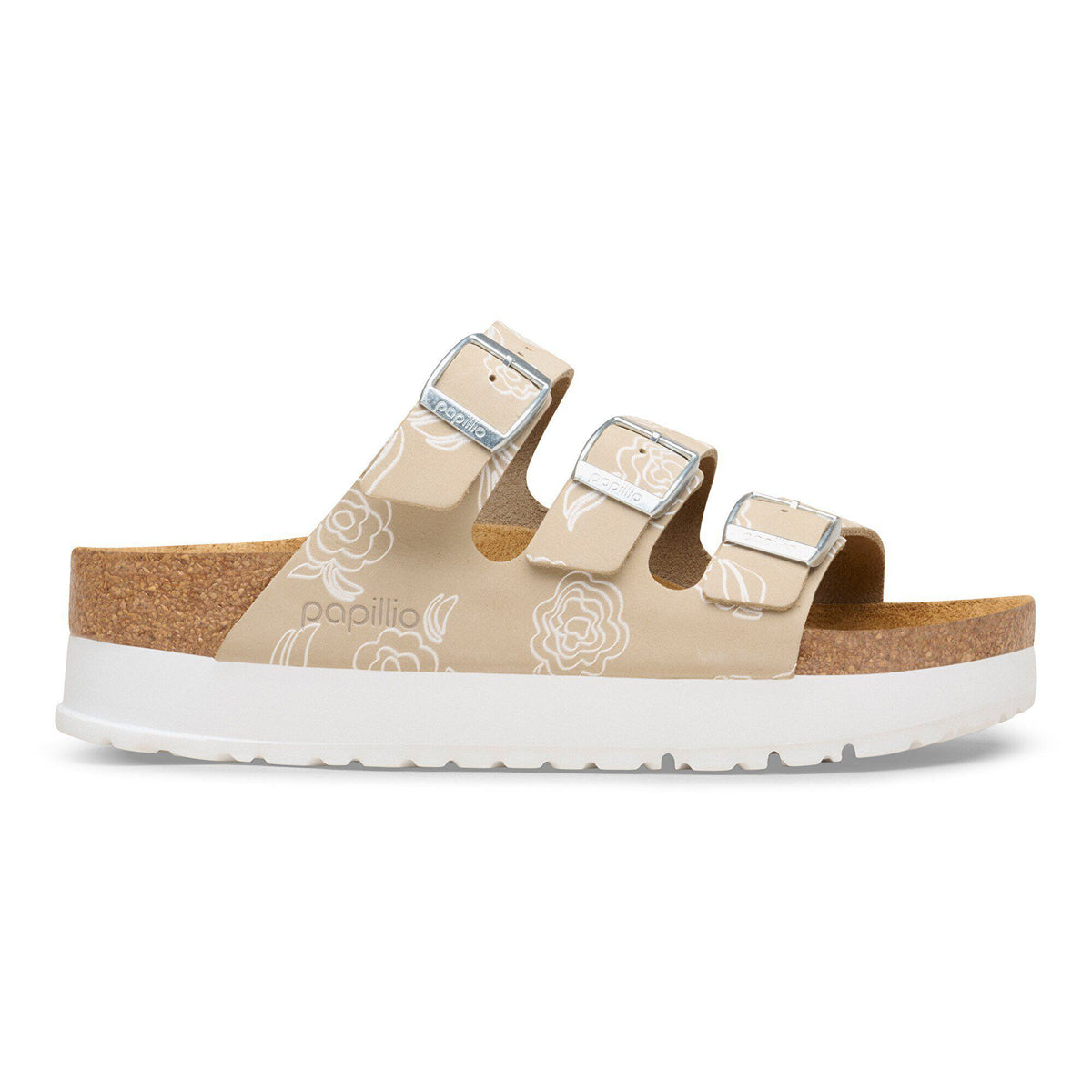 Florida Flex Platform Nubuck Leather in Color Oyster Flower | Birkenstock