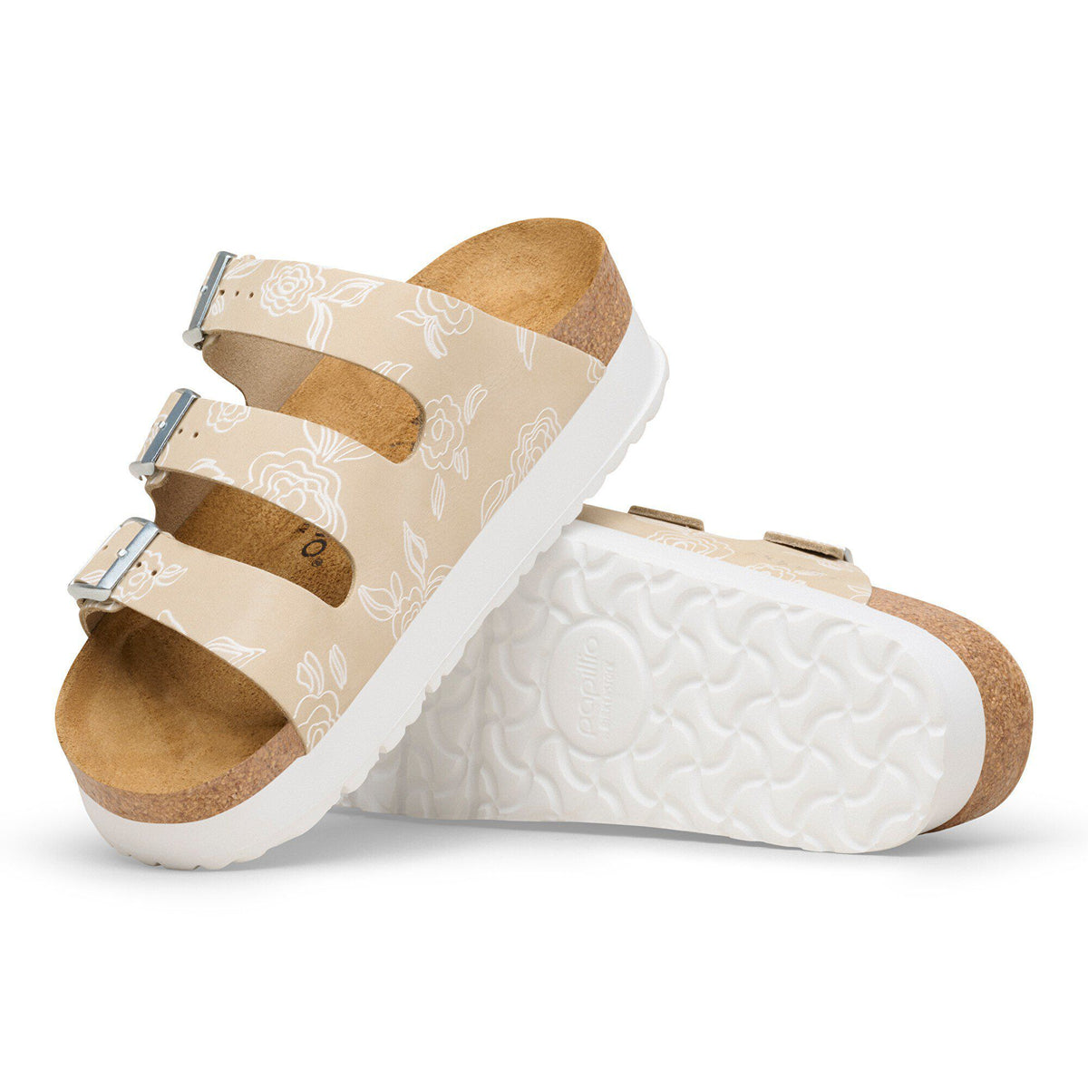 Florida Flex Platform Nubuck Leather in Color Oyster Flower | Birkenstock