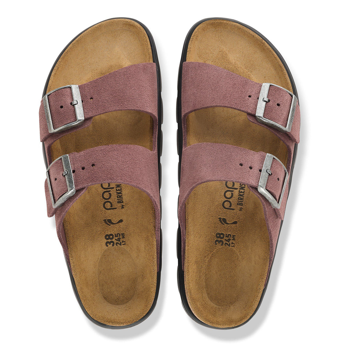 Arizona Chunky Suede Leather in Color Pepper | Birkenstock