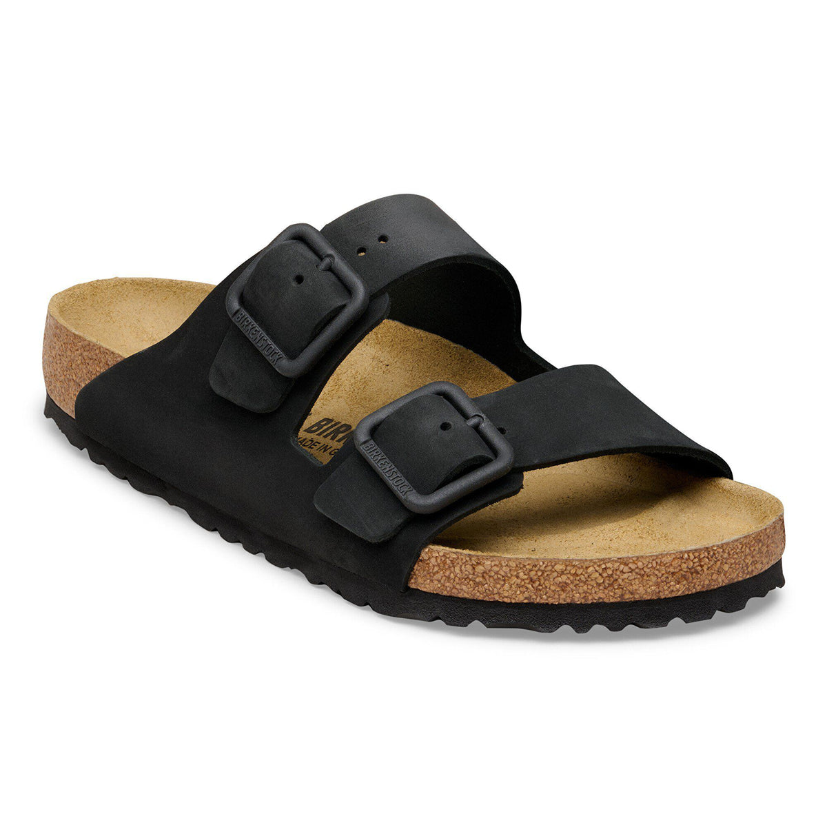 Arizona Wire Buckle Nubuck Leather in Color Black | Birkenstock
