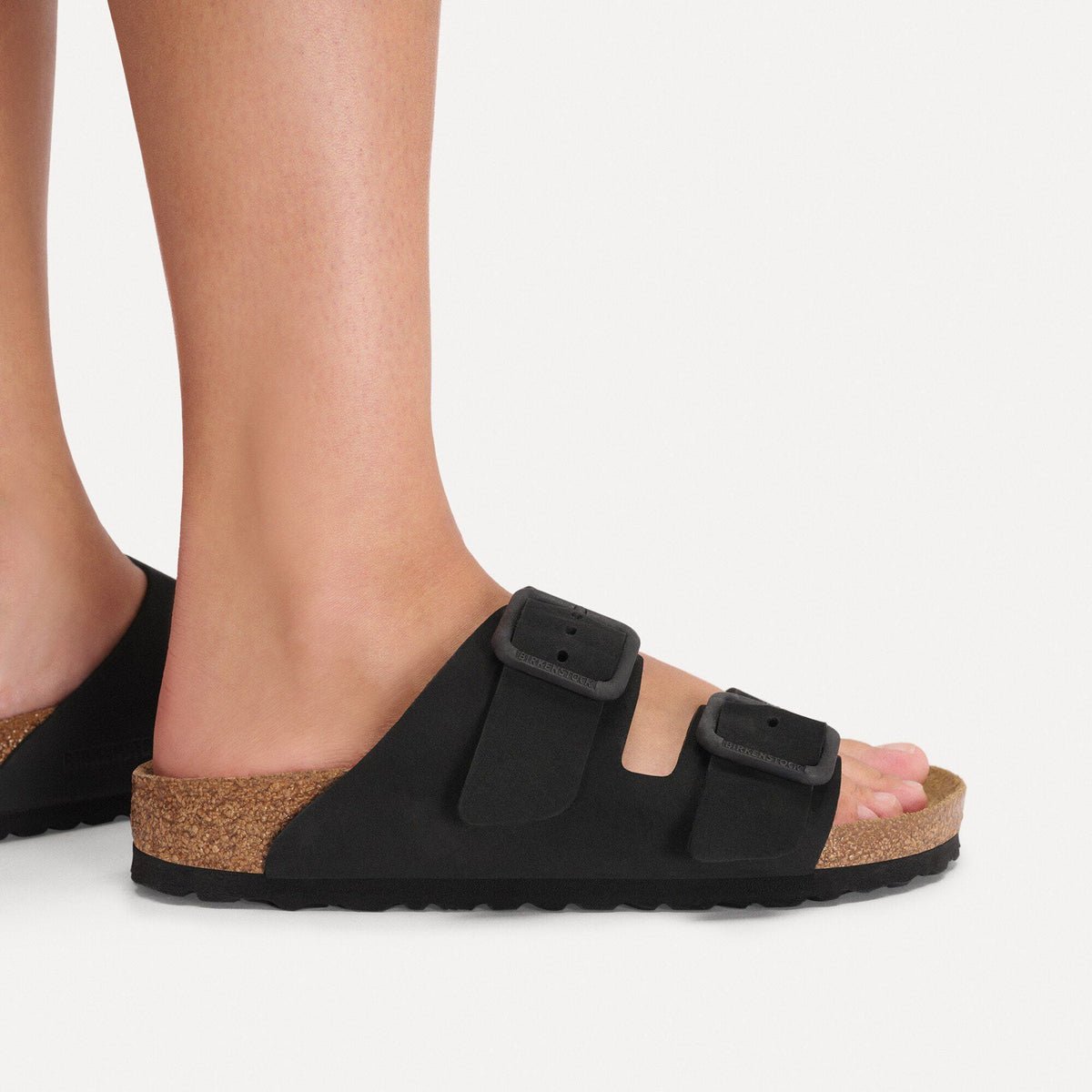 Arizona Wire Buckle Nubuck Leather in Color Black | Birkenstock