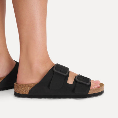 Arizona Wire Buckle Nubuck Leather in Color Black | Birkenstock