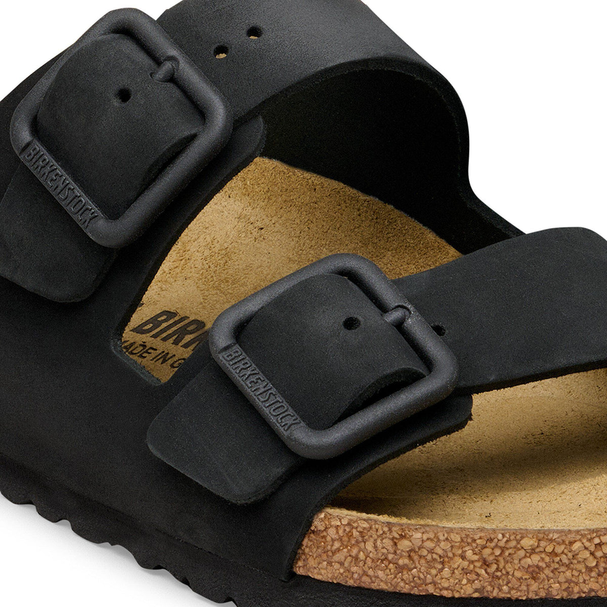 Arizona Wire Buckle Nubuck Leather in Color Black | Birkenstock