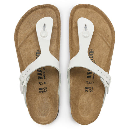 Gizeh Natural Leather Patent in Color Patent White | Birkenstock