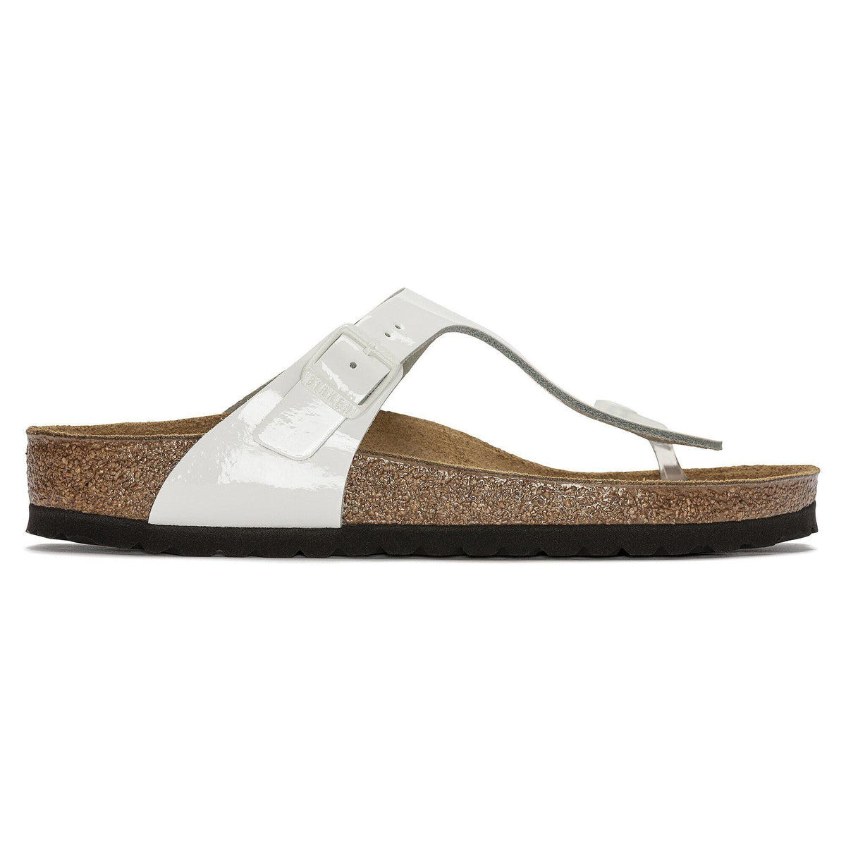 Gizeh Natural Leather Patent in Color Patent White | Birkenstock