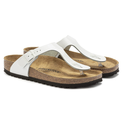 Gizeh Natural Leather Patent in Color Patent White | Birkenstock