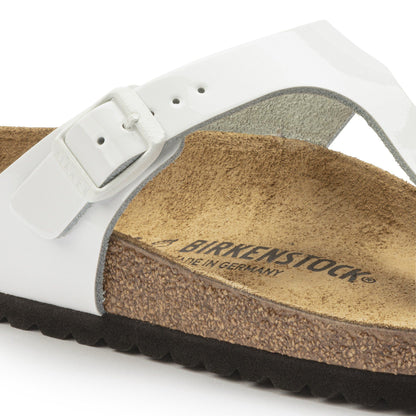 Gizeh Natural Leather Patent in Color Patent White | Birkenstock