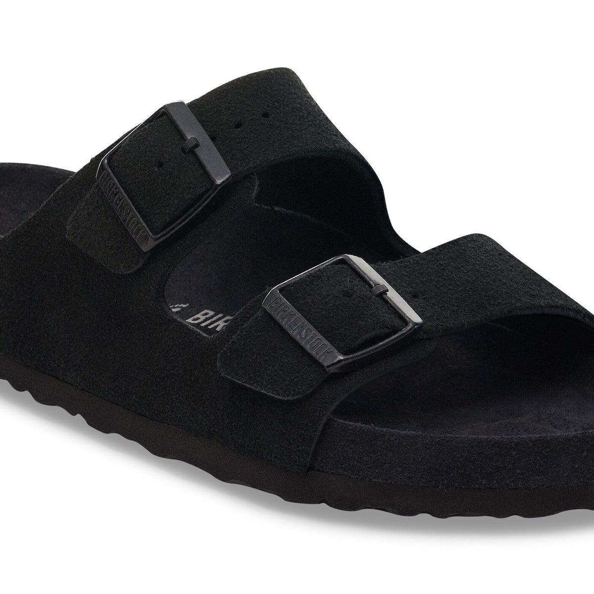 Arizona Suede Leather in Color Black | Birkenstock