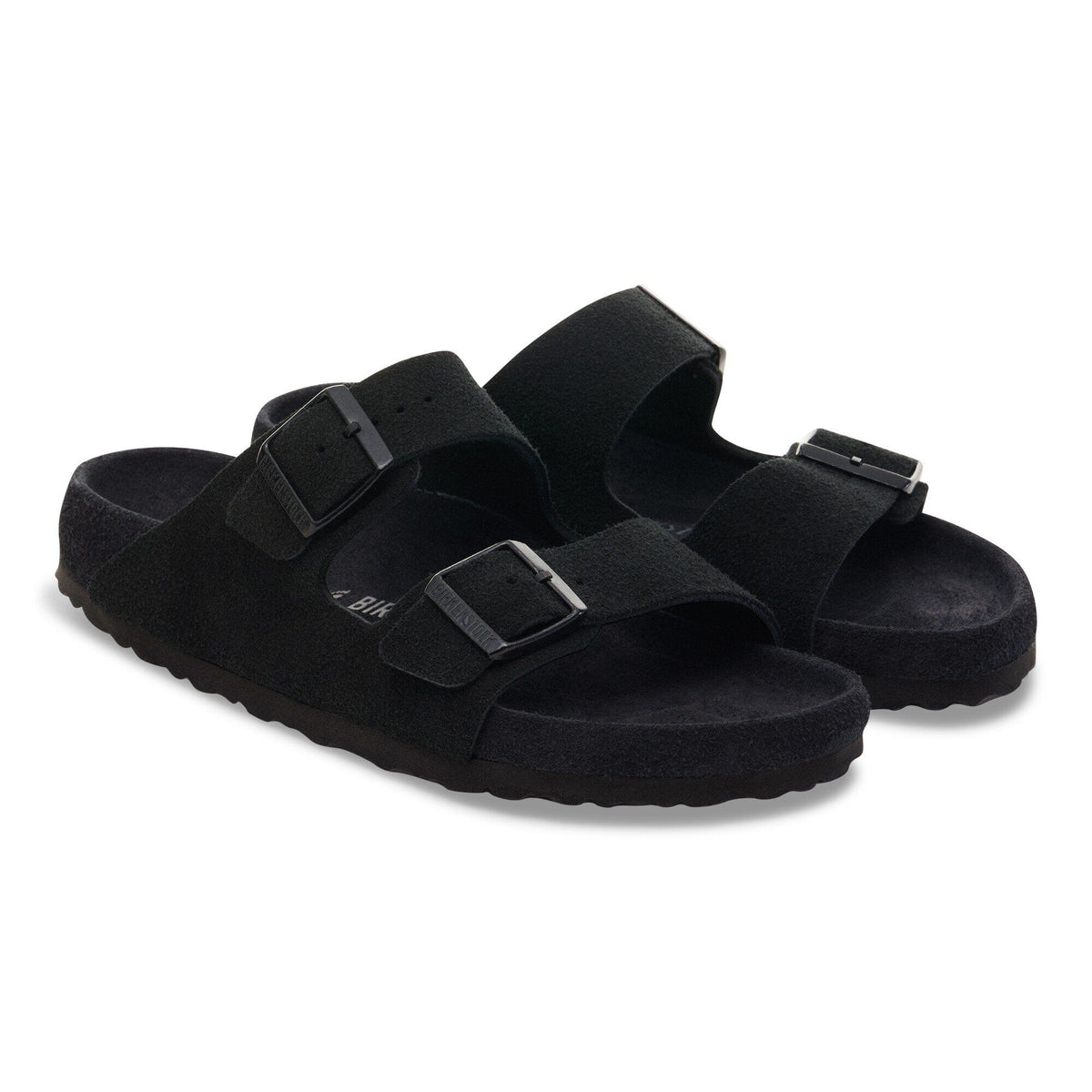 Arizona Suede Leather in Color Black | Birkenstock