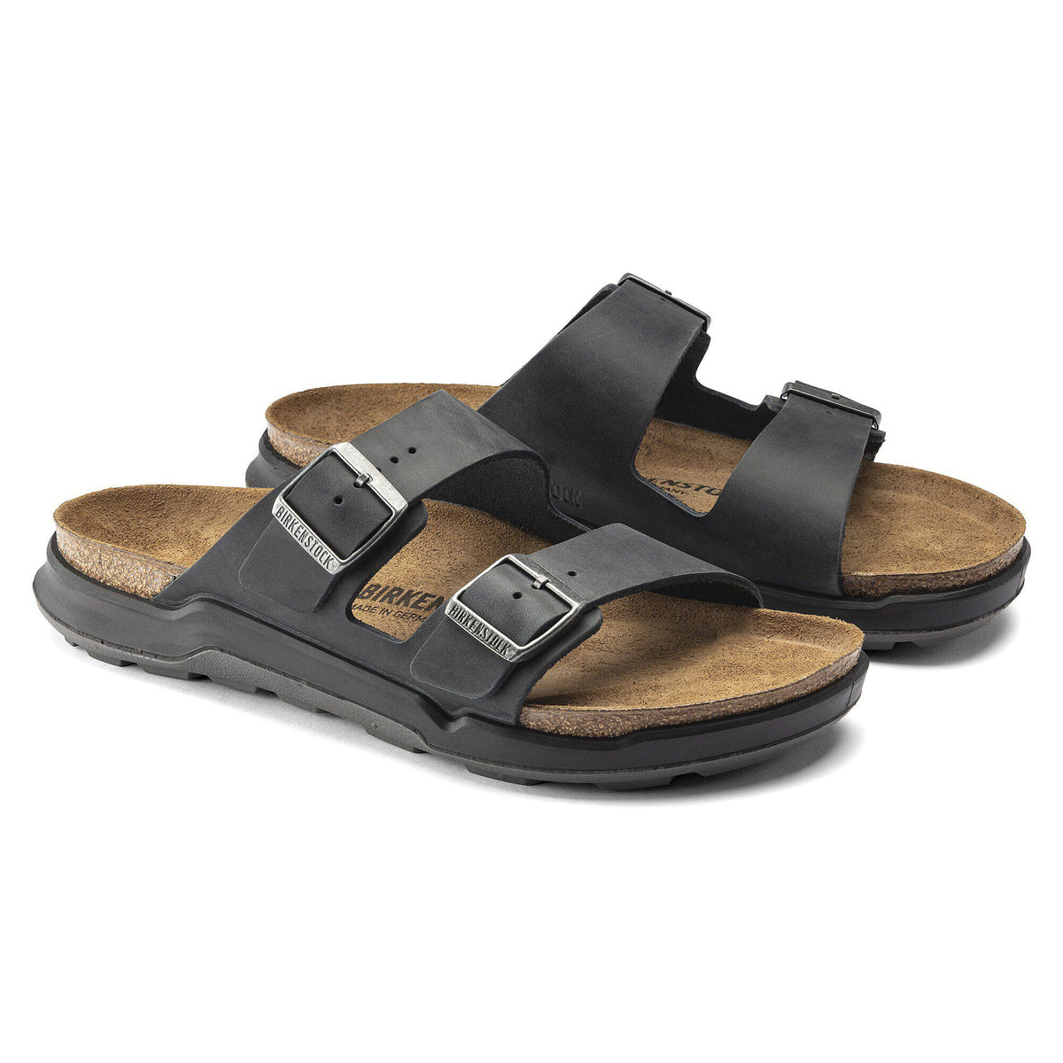 Arizona Crosstown Men Oiled Leather in Color Black | Birkenstock