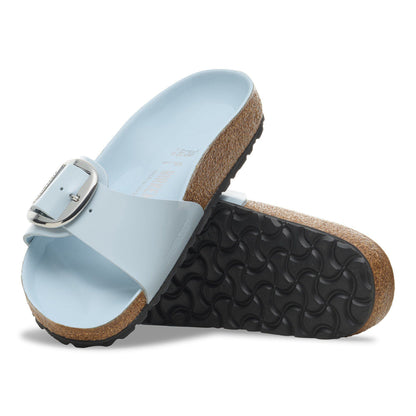 Madrid Big Buckle Natural Leather Patent in Color High Shine Baby Blue | Birkenstock
