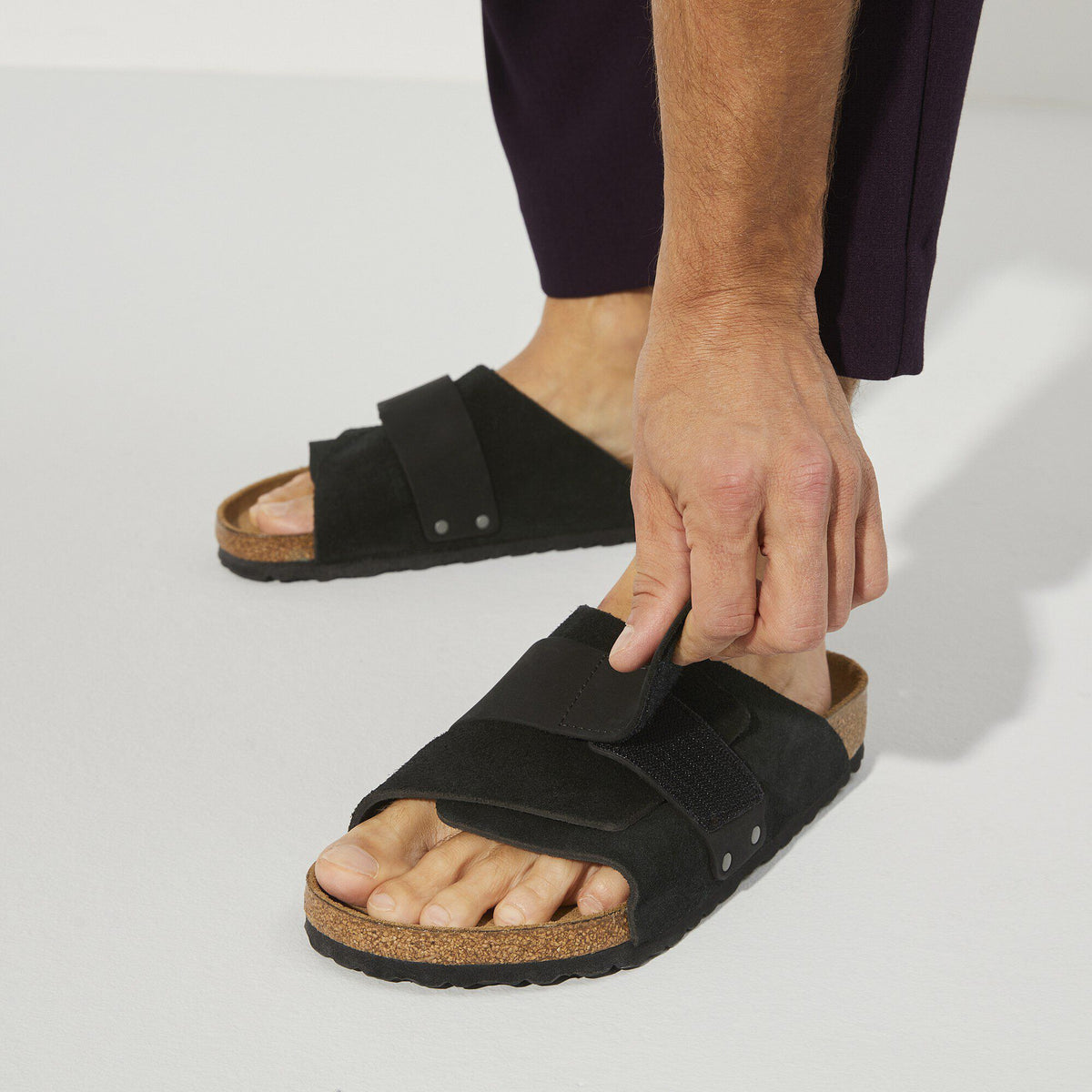 Kyoto Nubuck-Suede Leather in Color Black | Birkenstock