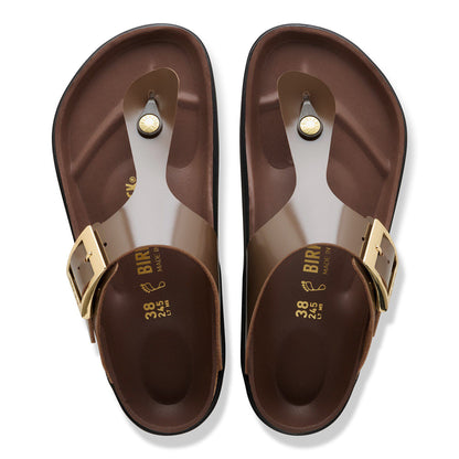 Gizeh Droplet Buckle Natural Leather Patent in Color High-Shine Carafe | Birkenstock