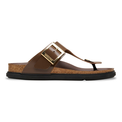 Gizeh Droplet Buckle Natural Leather Patent in Color High-Shine Carafe | Birkenstock