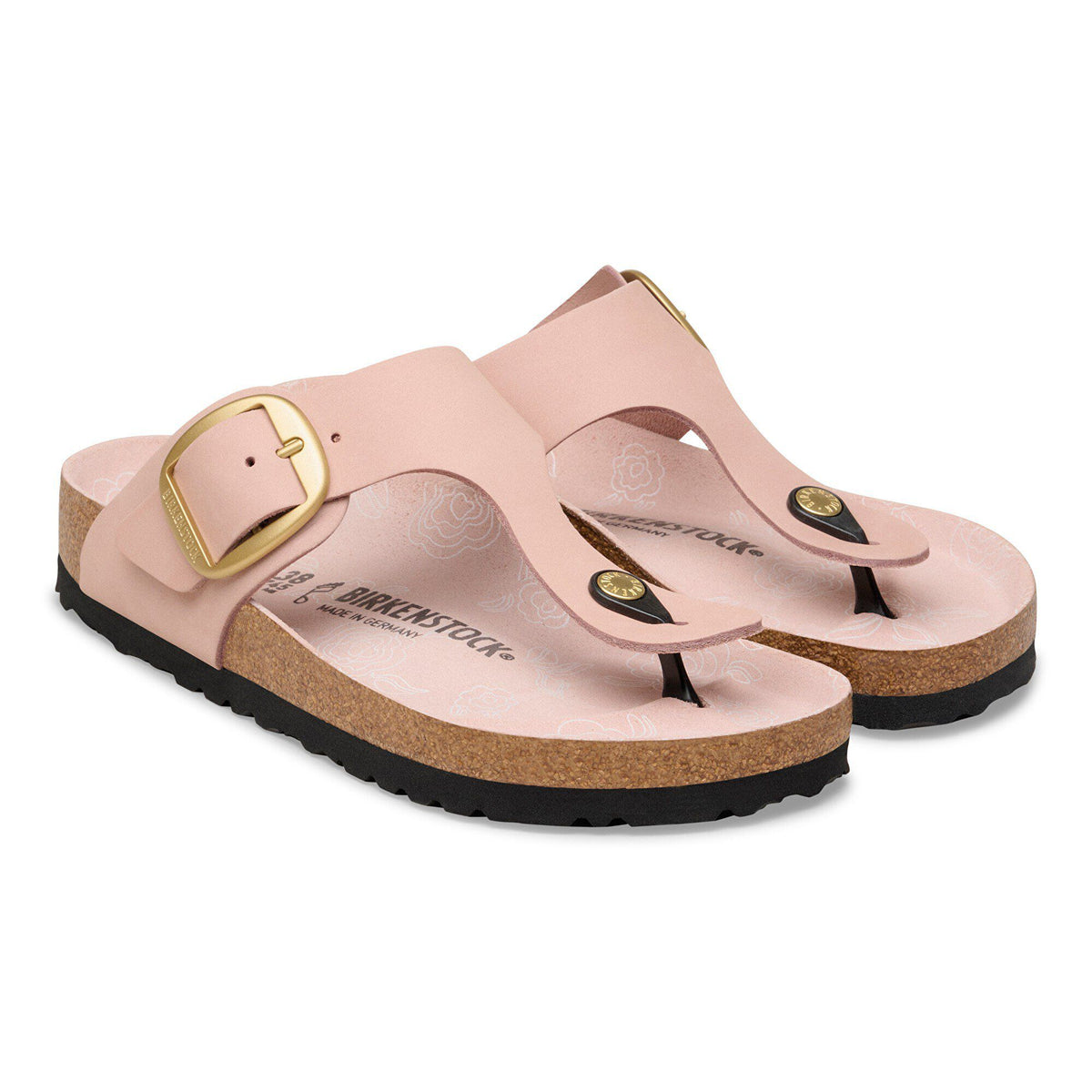 Gizeh Big Buckle Nubuck Leather in Color Soft Pink | Birkenstock