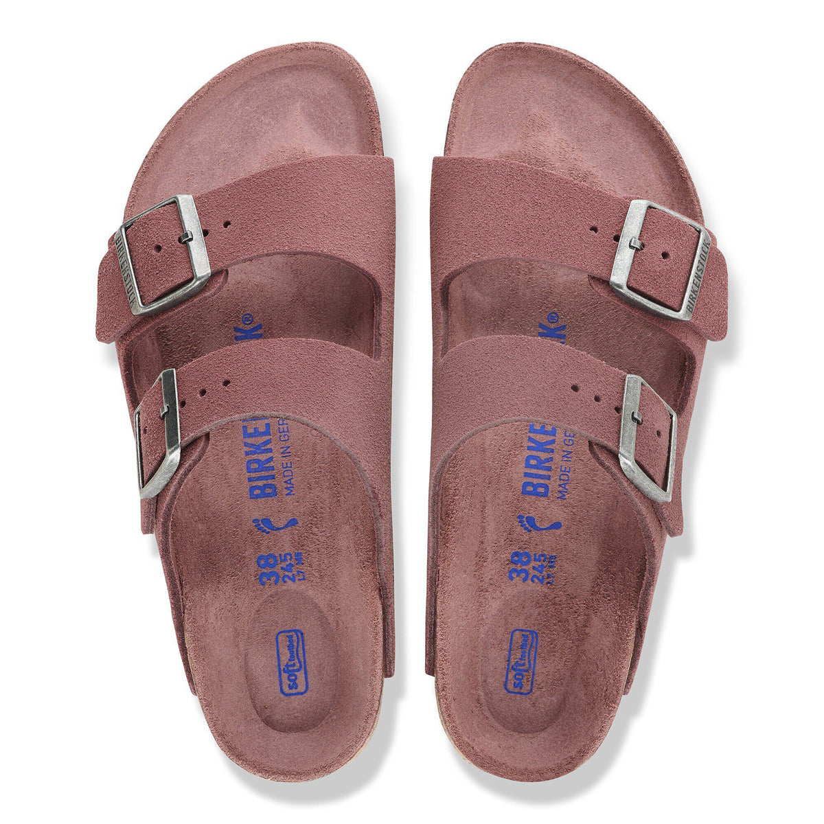 Arizona Soft Footbed Suede Leather in Color Pepper | Birkenstock