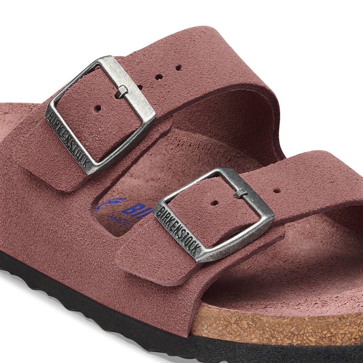 Arizona Soft Footbed Suede Leather in Color Pepper | Birkenstock