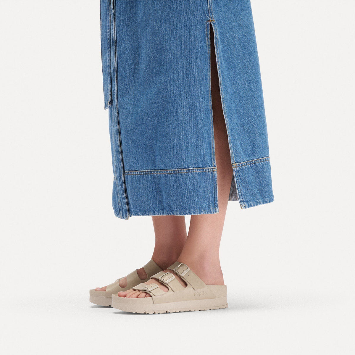 Florida Flex Platform Leather in Color Oyster | Birkenstock