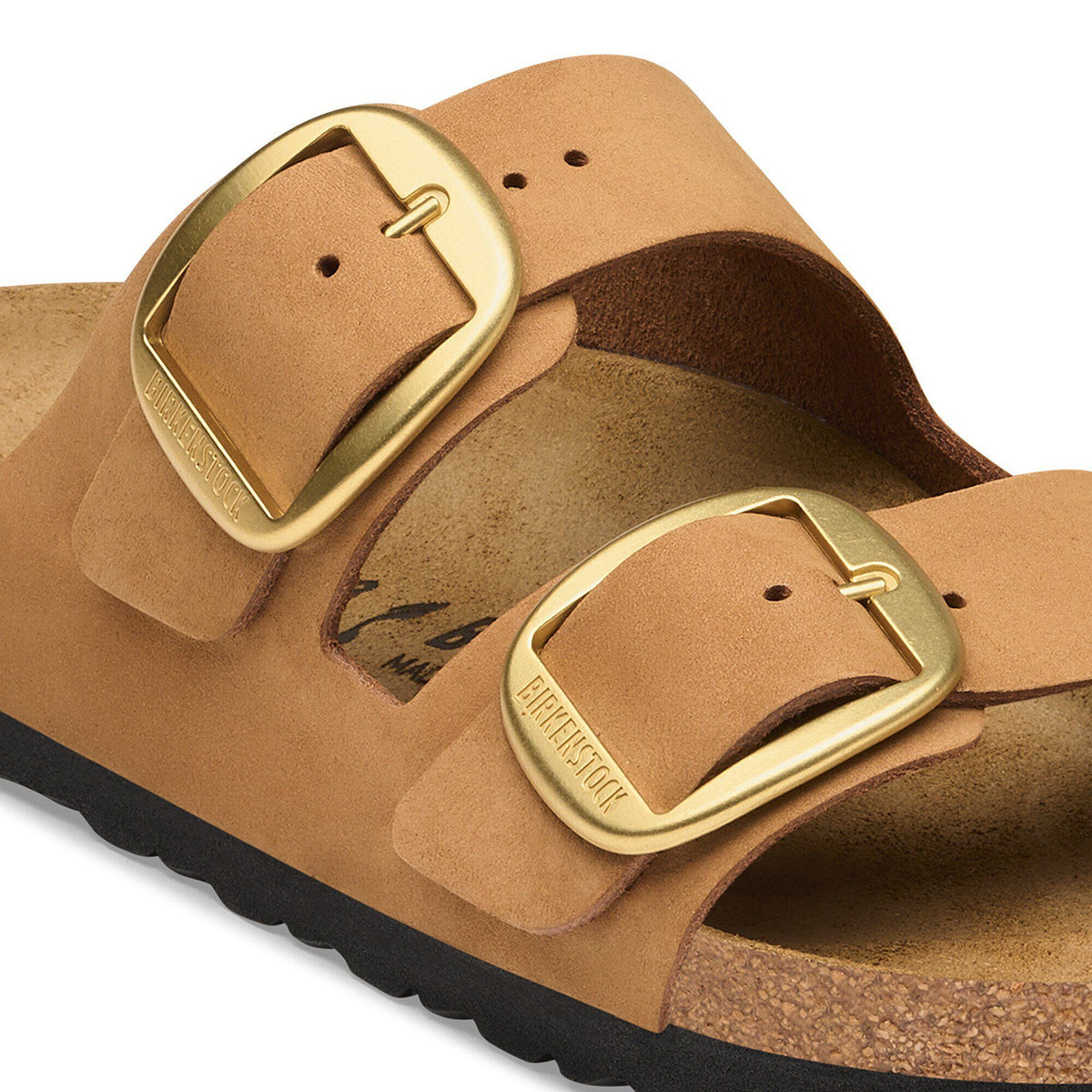 Arizona Big Buckle Nubuck Leather in Color Mink | Birkenstock