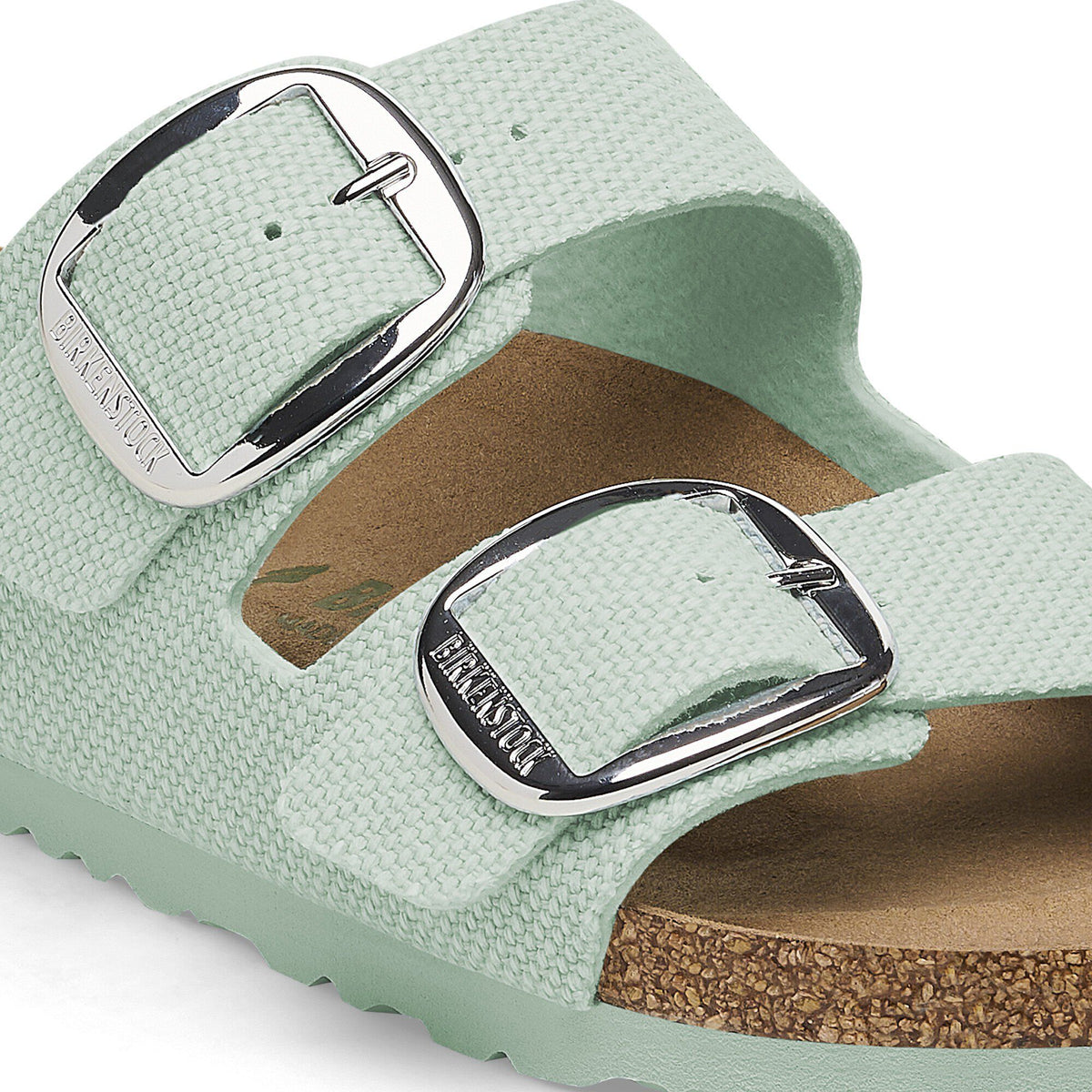 Arizona Vegan Big Buckle Textile in Color Canvas Surf Green | Birkenstock