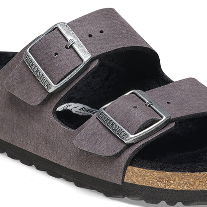 Arizona Shearling Synthetics in Color Desert Dust Black | Birkenstock