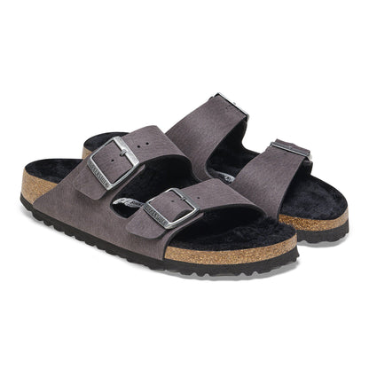 Arizona Shearling Synthetics in Color Desert Dust Black | Birkenstock