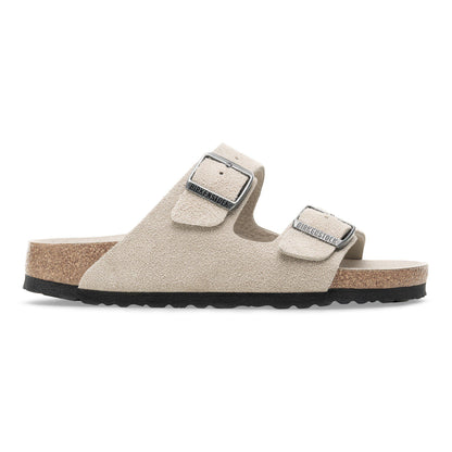 Arizona Soft Footbed Suede Leather in Color Oyster Tonal | Birkenstock