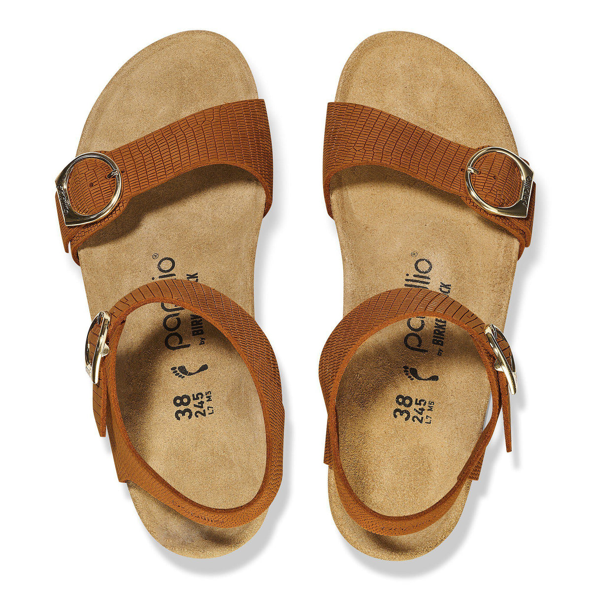 Soley Embossed Leather in Color Burnt Orange | Birkenstock