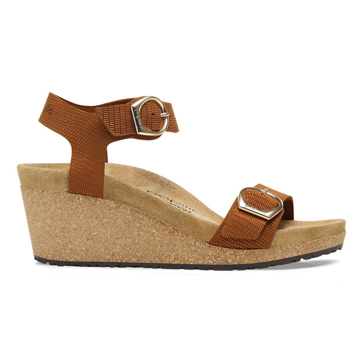 Soley Embossed Leather in Color Burnt Orange | Birkenstock