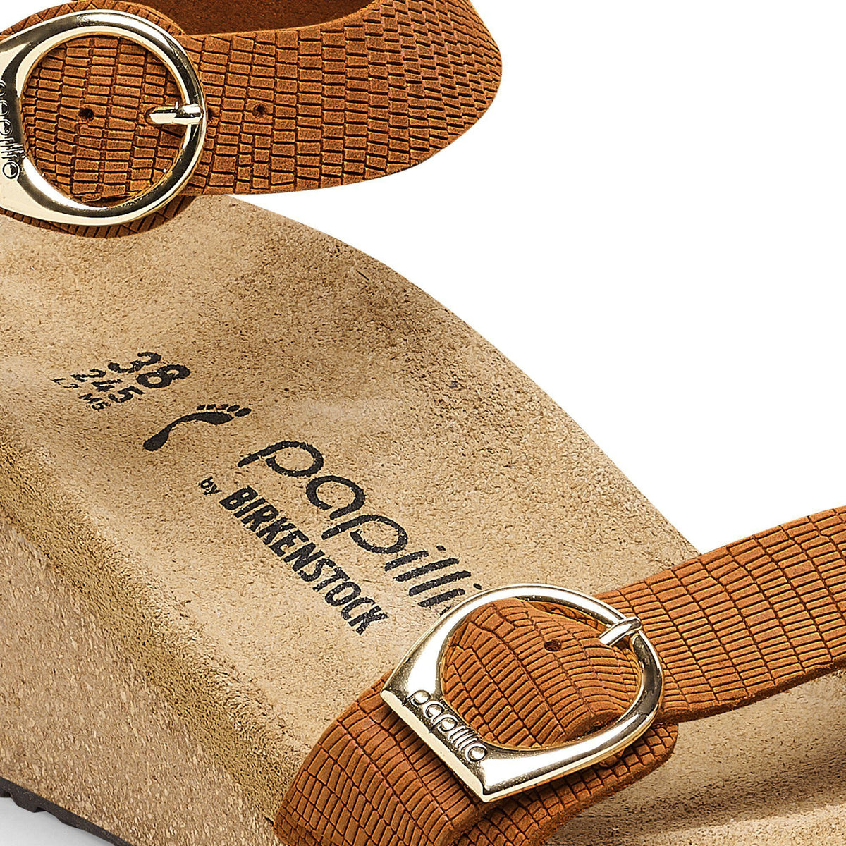 Soley Embossed Leather in Color Burnt Orange | Birkenstock