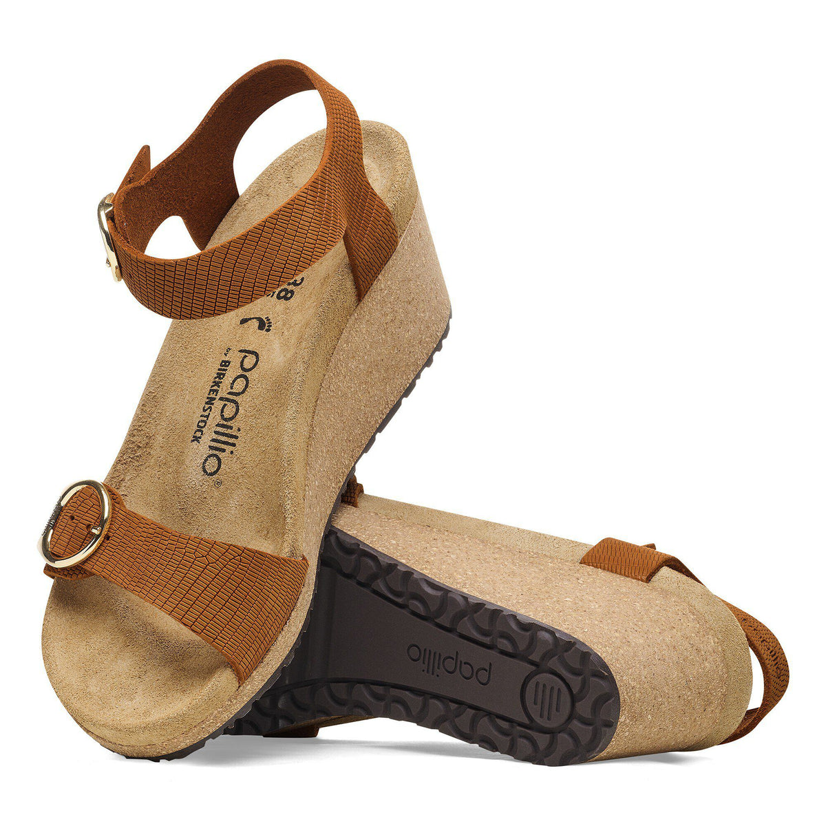 Soley Embossed Leather in Color Burnt Orange | Birkenstock