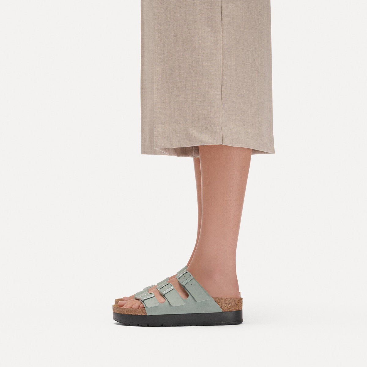 Florida Vegan Flex Platform Birko-Flor in Color Pure Sage | Birkenstock