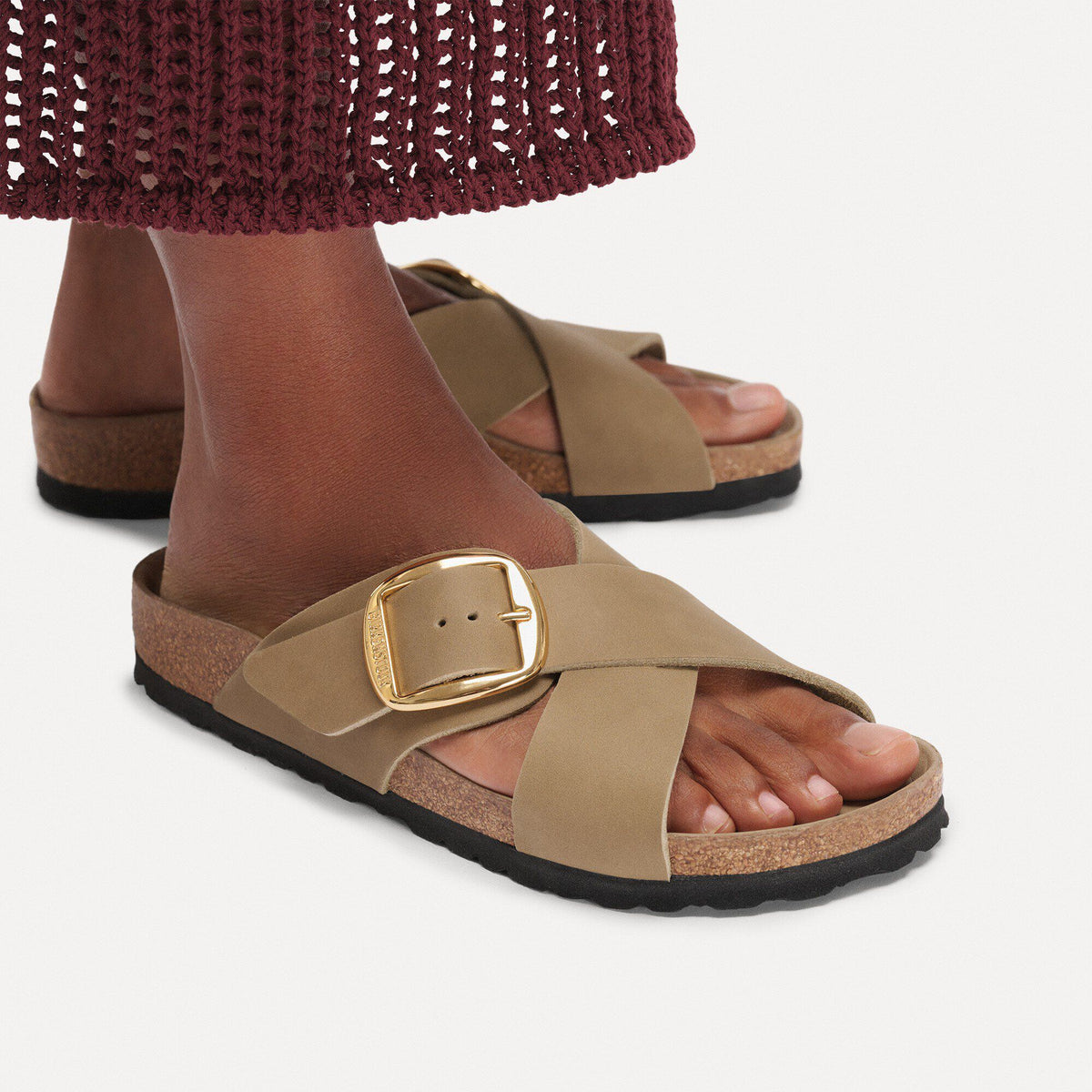 Siena Big Buckle Oiled Leather in Color Tobacco Brown | Birkenstock