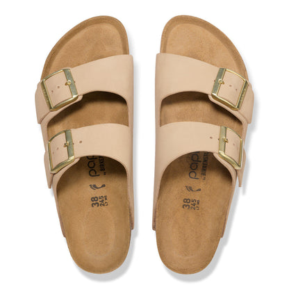 Arizona Flex Platform Nubuck Leather in Color Sandcastle | Birkenstock