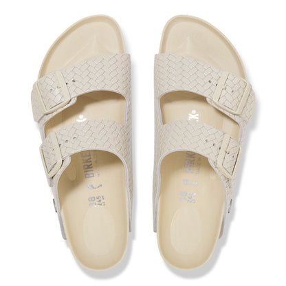 Arizona Leather in Color Woven Embossed Ecru | Birkenstock