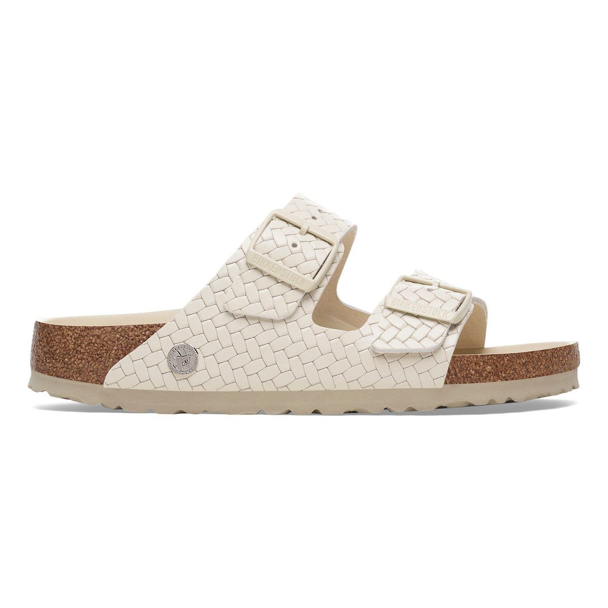 Arizona Leather in Color Woven Embossed Ecru | Birkenstock