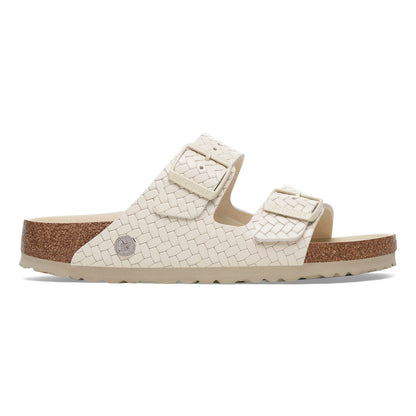 Arizona Leather in Color Woven Embossed Ecru | Birkenstock
