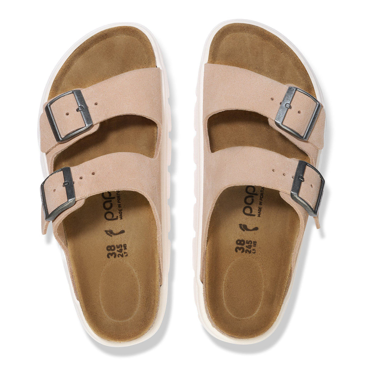 Arizona Chunky Suede Leather in Color Warm Sand | Birkenstock