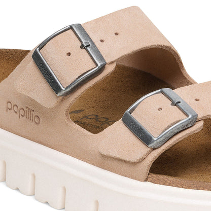 Arizona Chunky Suede Leather in Color Warm Sand | Birkenstock