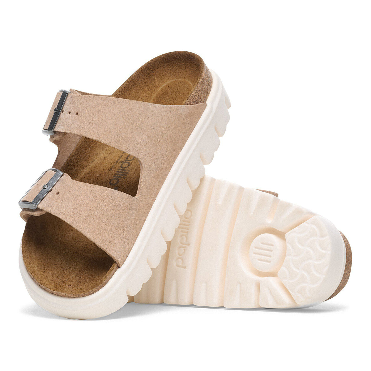 Arizona Chunky Suede Leather in Color Warm Sand | Birkenstock