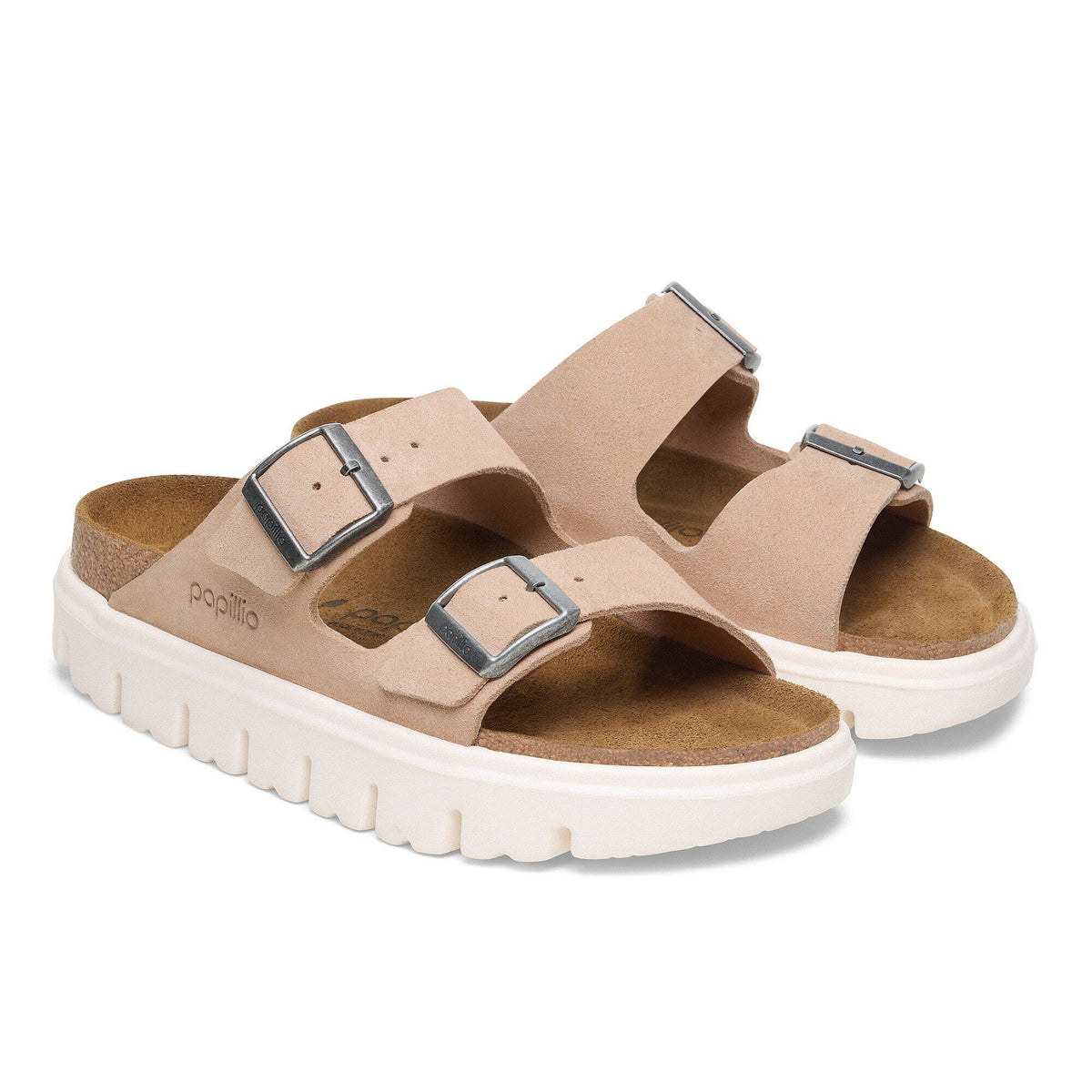 Arizona Chunky Suede Leather in Color Warm Sand | Birkenstock