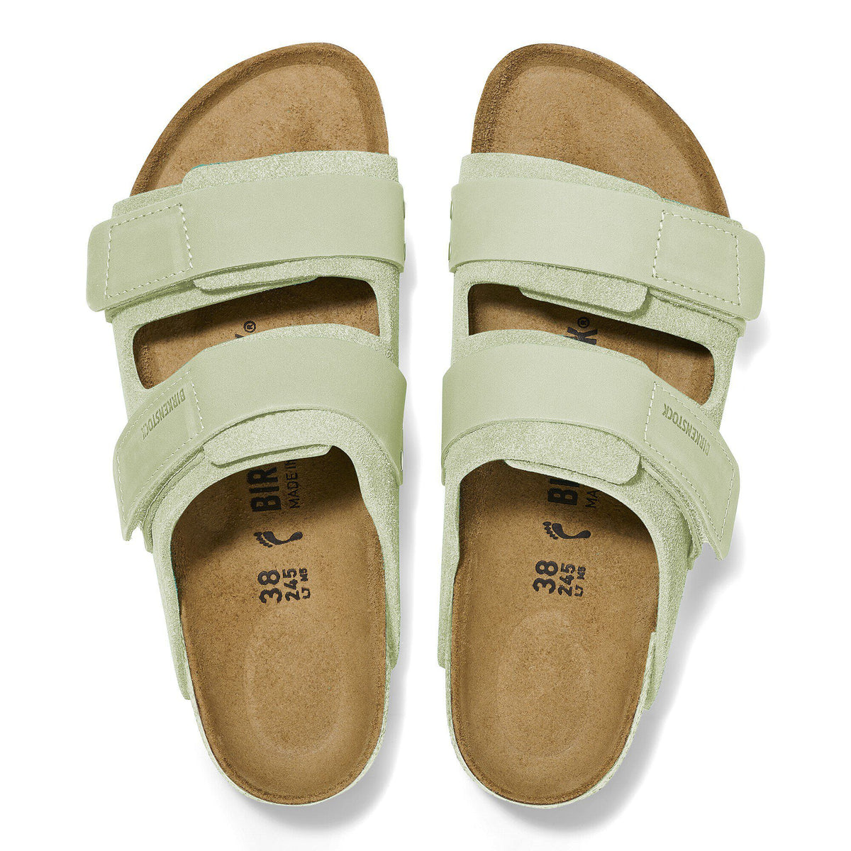 Uji Nubuck-Suede Leather in Color Faded Lime | Birkenstock
