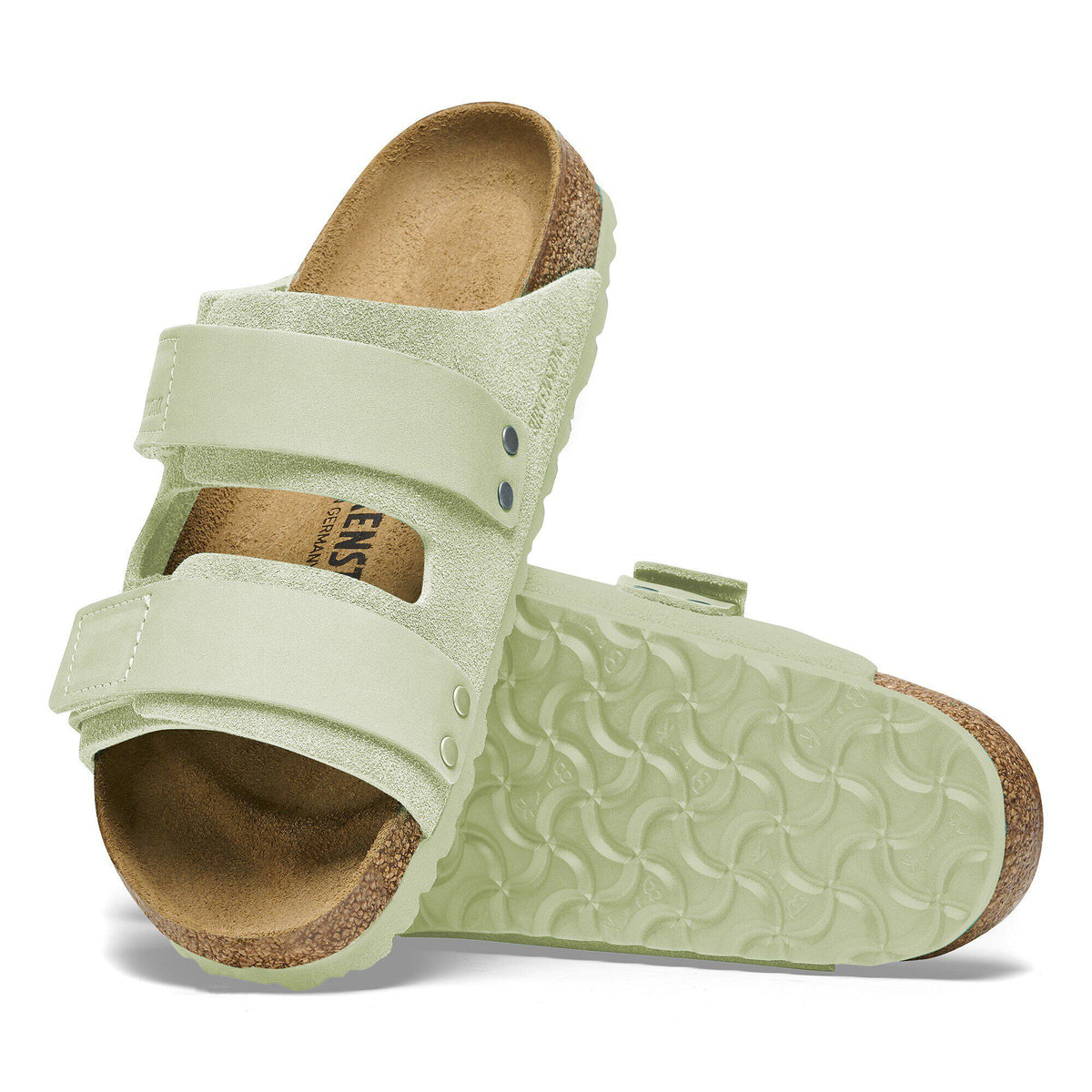 Uji Nubuck-Suede Leather in Color Faded Lime | Birkenstock
