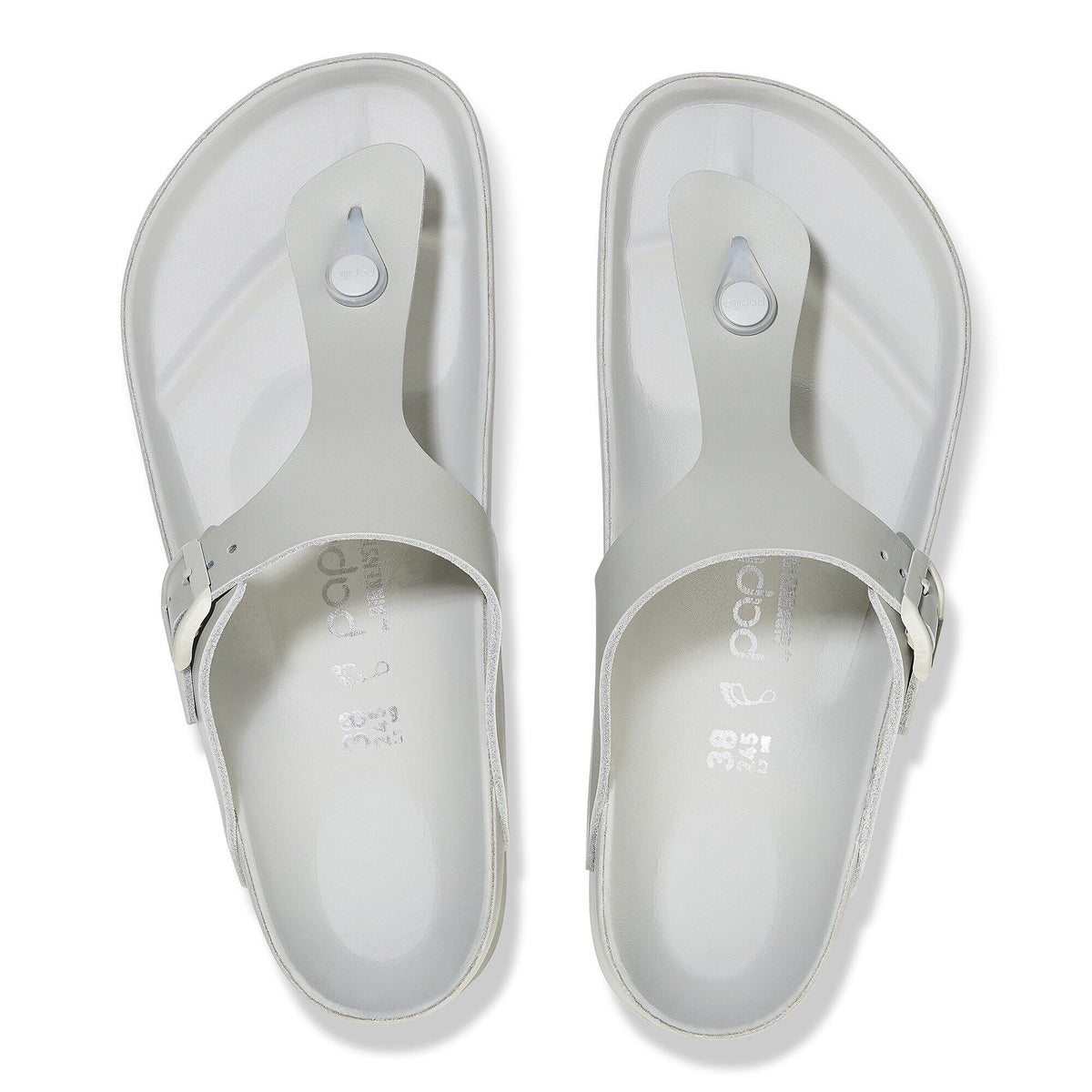 Gizeh Flex Platform Leather in Color Mineral Gray | Birkenstock