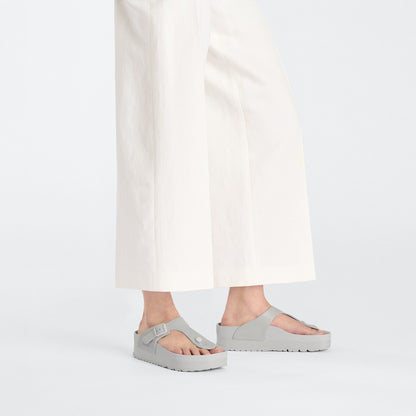 Gizeh Flex Platform Leather in Color Mineral Gray | Birkenstock